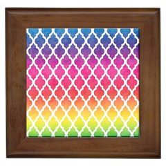 Colorful Rainbow Moroccan Pattern Framed Tiles