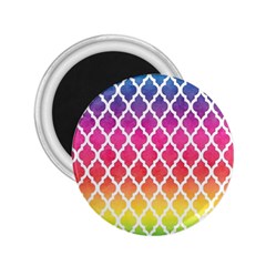 Colorful Rainbow Moroccan Pattern 2 25  Magnets