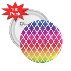 Colorful Rainbow Moroccan Pattern 2 25  Buttons (100 Pack) 