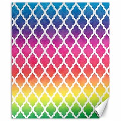 Colorful Rainbow Moroccan Pattern Canvas 8  X 10 