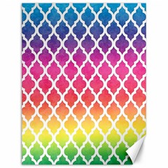 Colorful Rainbow Moroccan Pattern Canvas 12  X 16  