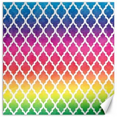 Colorful Rainbow Moroccan Pattern Canvas 20  X 20   by Amaryn4rt