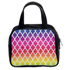 Colorful Rainbow Moroccan Pattern Classic Handbags (2 Sides)