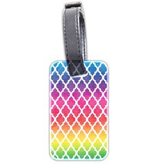 Colorful Rainbow Moroccan Pattern Luggage Tags (two Sides) by Amaryn4rt