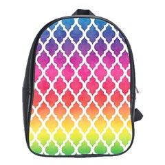 Colorful Rainbow Moroccan Pattern School Bags (xl) 