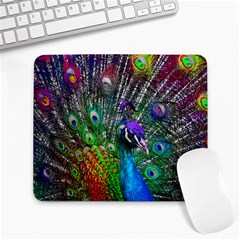 3d Peacock Pattern Large Mousepads