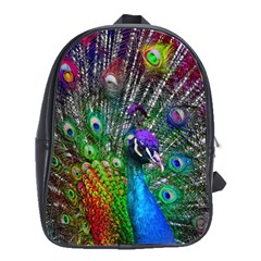 3d Peacock Pattern School Bags(large) 