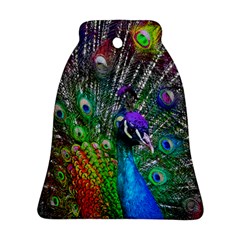 3d Peacock Pattern Bell Ornament (two Sides) by Amaryn4rt