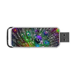 3d Peacock Pattern Portable Usb Flash (one Side) by Amaryn4rt