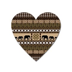 African Vector Patterns  Heart Magnet by Amaryn4rt