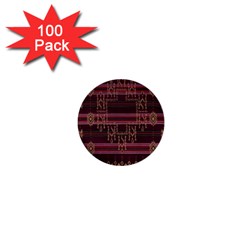 Ulos Suji Traditional Art Pattern 1  Mini Buttons (100 Pack) 