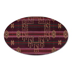 Ulos Suji Traditional Art Pattern Oval Magnet