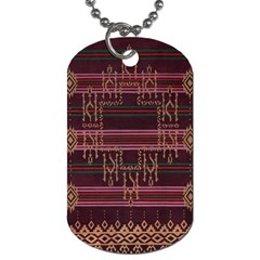 Ulos Suji Traditional Art Pattern Dog Tag (two Sides) by Amaryn4rt