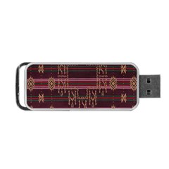 Ulos Suji Traditional Art Pattern Portable Usb Flash (one Side) by Amaryn4rt