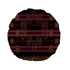 Ulos Suji Traditional Art Pattern Standard 15  Premium Round Cushions by Amaryn4rt