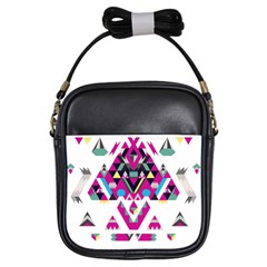 Geometric Play Girls Sling Bags