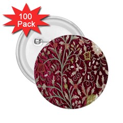 Crewel Fabric Tree Of Life Maroon 2 25  Buttons (100 Pack)  by Amaryn4rt