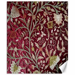 Crewel Fabric Tree Of Life Maroon Canvas 20  X 24   by Amaryn4rt