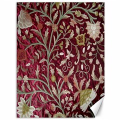 Crewel Fabric Tree Of Life Maroon Canvas 36  X 48   by Amaryn4rt