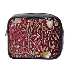 Crewel Fabric Tree Of Life Maroon Mini Toiletries Bag 2-side