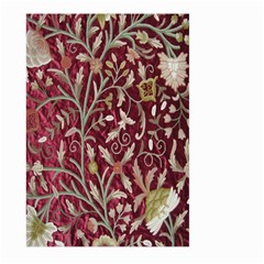 Crewel Fabric Tree Of Life Maroon Large Garden Flag (two Sides) by Amaryn4rt