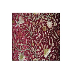 Crewel Fabric Tree Of Life Maroon Satin Bandana Scarf