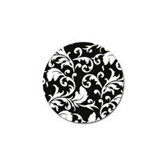 Vector Classical Traditional Black And White Floral Patterns Golf Ball Marker (10 Pack) by Amaryn4rt