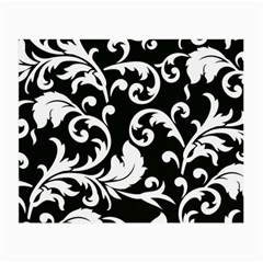 Vector Classical Traditional Black And White Floral Patterns Small Glasses Cloth by Amaryn4rt