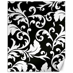 Vector Classical Traditional Black And White Floral Patterns Canvas 16  X 20   by Amaryn4rt