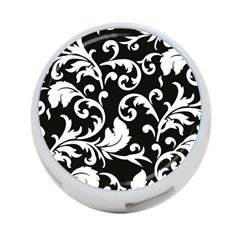 Vector Classical Traditional Black And White Floral Patterns 4-port Usb Hub (two Sides)  by Amaryn4rt