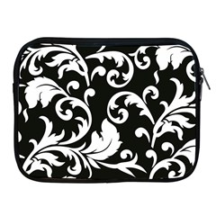 Vector Classical Traditional Black And White Floral Patterns Apple Ipad 2/3/4 Zipper Cases by Amaryn4rt