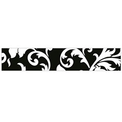 Vector Classical Traditional Black And White Floral Patterns Flano Scarf (large)