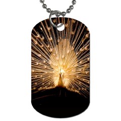 3d Beautiful Peacock Dog Tag (two Sides) by Amaryn4rt