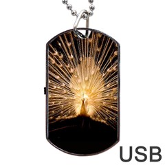 3d Beautiful Peacock Dog Tag Usb Flash (one Side)