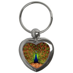 3d Peacock Bird Key Chains (Heart) 