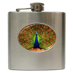 3d Peacock Bird Hip Flask (6 oz)