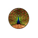 3d Peacock Bird Hat Clip Ball Marker Front