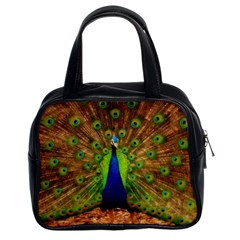 3d Peacock Bird Classic Handbags (2 Sides)