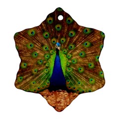 3d Peacock Bird Snowflake Ornament (Two Sides)