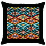 African Tribal Patterns Throw Pillow Case (Black) Front