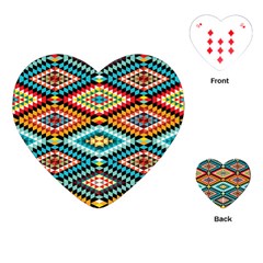 African Tribal Patterns Playing Cards (heart)  by Amaryn4rt