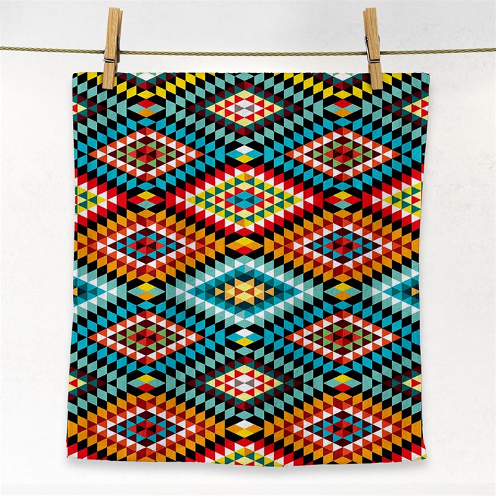 African Tribal Patterns Face Towel