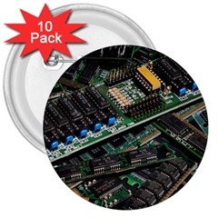 Computer Ram Tech 3  Buttons (10 Pack)  by Amaryn4rt