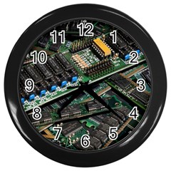 Computer Ram Tech Wall Clocks (black) by Amaryn4rt