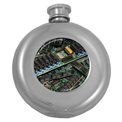 Computer Ram Tech Round Hip Flask (5 Oz) by Amaryn4rt