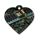 Computer Ram Tech Dog Tag Heart (One Side) Front