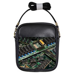 Computer Ram Tech Girls Sling Bags by Amaryn4rt