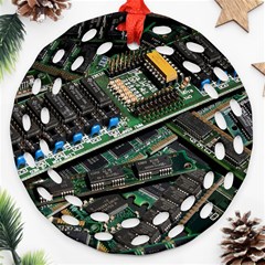 Computer Ram Tech Round Filigree Ornament (two Sides) by Amaryn4rt