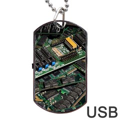 Computer Ram Tech Dog Tag Usb Flash (two Sides) by Amaryn4rt