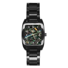 Computer Ram Tech Stainless Steel Barrel Watch by Amaryn4rt